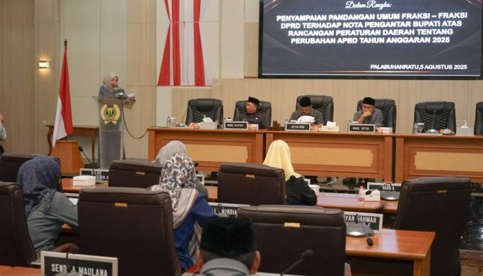 Paripurna DPRD Kab Sukabumi, Fraksi Sampaikan Pandangan Umum Soal Nota Pengantar Bupati