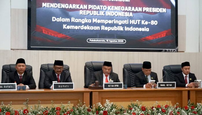 Jajaran DPRD dan Pemkab Sukabumi Bersama Dengarkan Pidato Kenegaraan Presiden RI