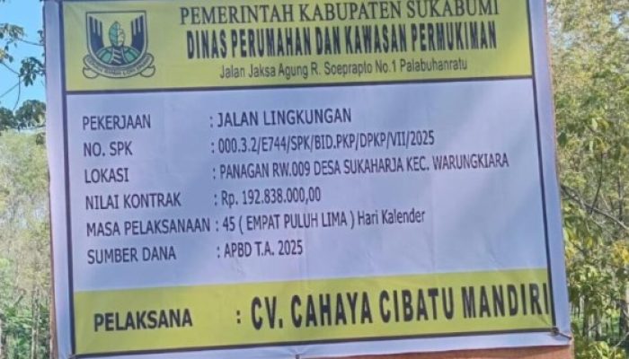 Warga Sukaharja Warungkiara Sambut Gembira Pembangunan Jaling oleh Disperkim Kabupaten Sukabumi
