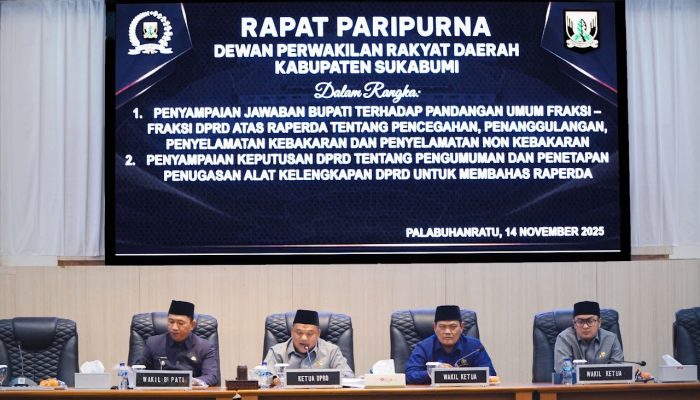 Rapat Paripurna DPRD Kabupaten Sukabumi Ke-42 Tahun 2025, Wabup Hadir dan Sampaikan Apresiasi dan Dukungan