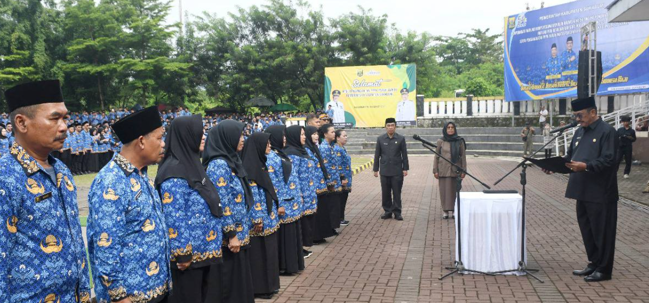 Ribuan Tenaga Honorer dilantik jadi P3KParuh Waktu oleh Bupati Sukabumi