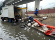 Pompa Dioperasikan, Genangan Rob di Jalan RE Martadinata Dipastikan Surut