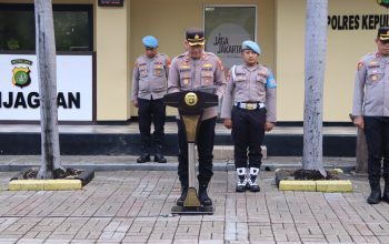 Wakapolres Kepulauan Seribu Pimpin Apel Pagi, Tekankan Disiplin, Pajak, dan Kesehatan Anggota