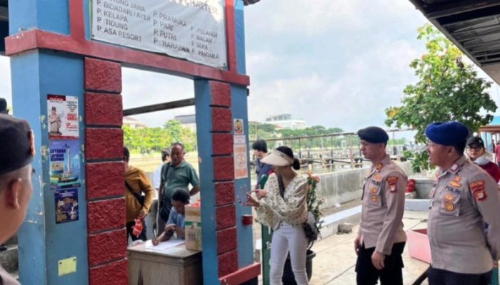 Wakapolres Kepulauan Seribu Pimpin Kegiatan Strong Point di Dermaga Marina Ancol