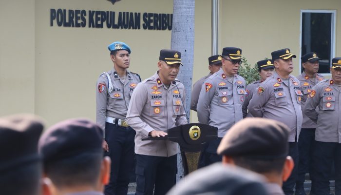 Wakapolres Kepulauan Seribu Pimpin Apel Pagi di Marina Ancol, Tekankan Disiplin dan Kesiapsiagaan Personel