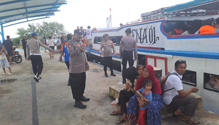 Strong Point di Dermaga, Polres Kepulauan Seribu Perkuat Pengamanan dan Edukasi Keselamatan Penumpang