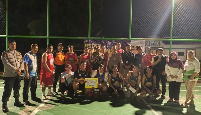 Festival Ramadhan Olahraga Malam di Pulau Kelapa Meriah, Polsek Kepulauan Seribu Utara Ajak Warga Jaga Kamtibmas