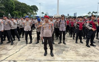 Polres Kepulauan Seribu Laksanakan Pengamanan Pasar Murah di Monas, Dukung Program Pasar Murah dari Istana untuk Rakyat