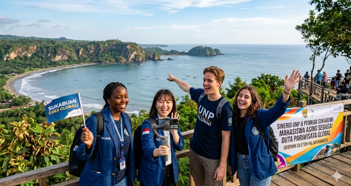 Foto : Ilustrasi - Mahasiswa Asing di Universitas Nusaputra menjadi duta pariwisata kabupaten sukabumi
