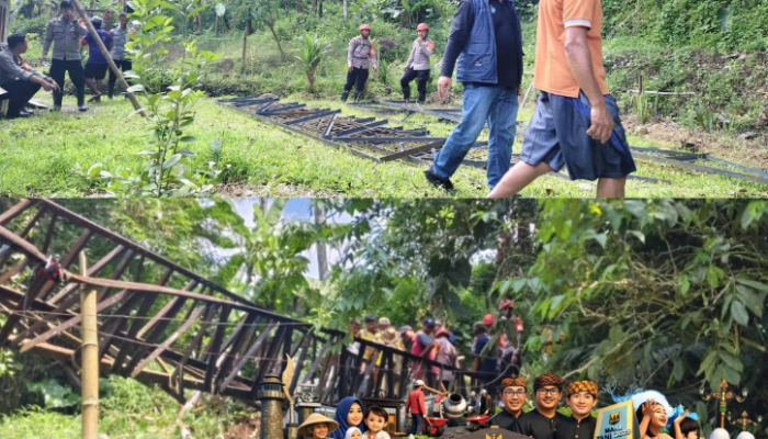 Sinergi Pemkab Sukabumi dan Polres, Pembangunan Jembatan Kamandoran Resmi Dimulai