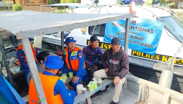 Ngopi Kamtibmas Satpolairud Polres Kepulauan Seribu, Pererat Kedekatan dengan Nelayan dan Jaga Keamanan Laut