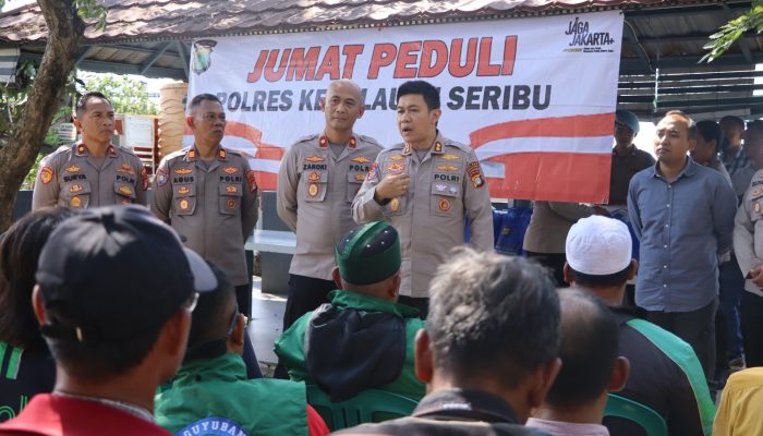 Polres Kepulauan Seribu Gelar Sabuk Kamtibmas Jumat Peduli, Rangkul Komunitas Ojek Online
