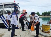 Pengamanan Strong Point di Dermaga, Polres Kepulauan Seribu Jaga Kelancaran Aktivitas Masyarakat dan Wisatawan