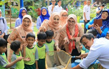 Sebanyak 100 Murid PAUD Antusias Ikuti DWP Mengajar di RPTRA Sunter Jaya Berseri.