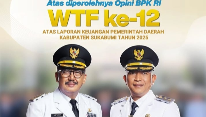 Disperkim ucapkan Selamat atas Peraihan kembali Opini WTP ke 12 untuk Pemkab Sukabumi