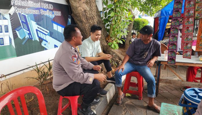 Bhabinkamtibmas Pulau Pramuka Sambang Warga Lewat Jakarta On The Spot, Sosialisasikan Layanan Polri 110