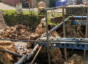 Pascalongsor di Parakansalak, Perumdam TJM Sukabumi Perkuat Jembatan Pipa Transmisi