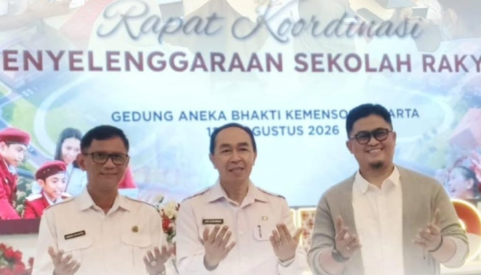 Kadisperkim Dampingi Sekda Ade Suryaman di Rakor Penyelenggaraan Sekolah Rakyat