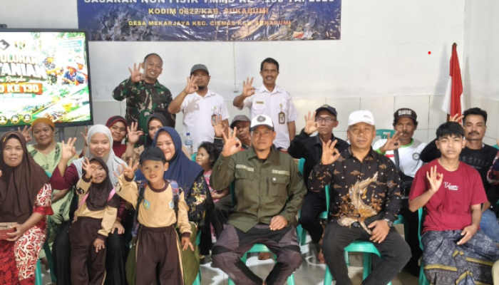 Satgas TMMD ke-130 Kodim 0622/Sukabumi Dorong Kedaulatan Pangan, Dinas Pertanian Fasilitasi 1.280 Bibit Tanaman bagi Petani